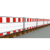 Panel fence | according to TL | film RA2/B | length: 1.60 m | red / white